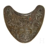 A French or Flemish gilded gorget, circa 1740