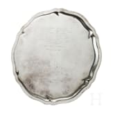 A silver gift plate of the Göttingen Student Corps "Saxonia"