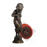 Wilhelm Ritter von Kaulbach (1805 - 1874) - his personal seal in the shape of an infantile satyr with frog
