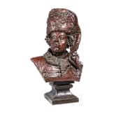 A large bronze bust of General Hans Joachim von Zieten
