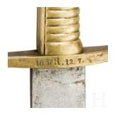 An infantry fascine knife M 1845 of the IR 106