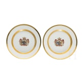 King Wilhelm I of W&uuml;rttemberg (1781 - 1864) - two KPM dessert plates with the royal coat-of-arms, circa 1816/17
