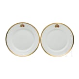 Duke Eugen Erdmann of W&uuml;rttemberg (1820 - 1875) - two diner plates, F&uuml;rstenberg, circa 1850