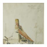 Georg Rudolph - A collection of 31 original watercolours and drawings from World War I and his identity card