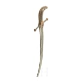 A Saudi Arabian shamshir with an older blade of Wootz Damascus, 20th century