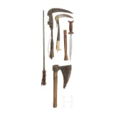 A weapons assembly, a.o. Afghan, African, 18th - 20th century