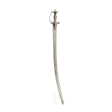 A silver-damascened Indian tulwar, circa 1800