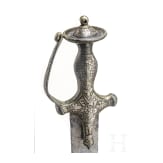 A silver-damascened Indian tulwar, circa 1800