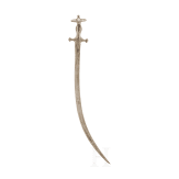 A silver-platted Indian tulwar, 19th century