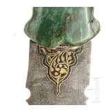 An Indian khanjar with jadeite boar head handle, 20th century
