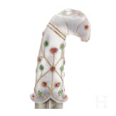 An Indian khanjar with jeweled jadeite handle, 20th century