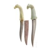 Two Indian khanjars with jadeite handles, 20th century