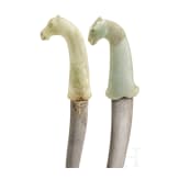 Two Indian khanjars with jadeite handles, 20th century