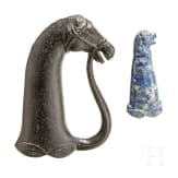 Two Indian cut stone handles, 20th century
