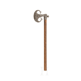 An Indian iron carved battle axe, 18th century