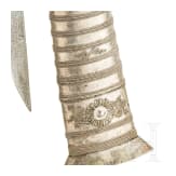 A Burmese small silver-mounted dha, circa 1900