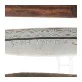 Four Asian and African knives, circa 1900 and later