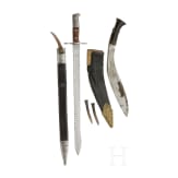 A Nepalese presentation kukuri, 19th/20th century, and a bayonet