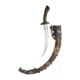 A magnificent Tibetan scimitar, 19th/20th century