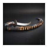 A magnificent Tibetan scimitar, 19th/20th century