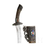 A magnificent Tibetan scimitar, 19th/20th century