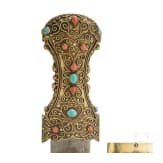 A Sino-Tibetan dagger in casket, 20th century