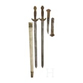 A Chinese double jian and a Tibetan lothi, 19th century