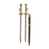 A Chinese double sword, circa 1900