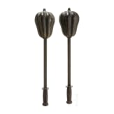 A pair of Chinese maces, circa 1900