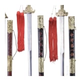 Three large Chinese ceremonial swords, 20th century