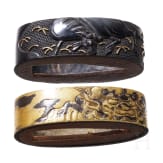 A Japanese tsuka and two fuchi, Edo period