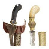 An Indonesian kris and two parangs, circa 1900