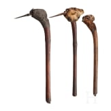 Three Indonesian(?) axes, ca. 1900