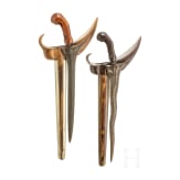 Two Indonesian Java kerises, circa 1900
