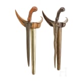 Two Indonesian Java kerises, circa 1900