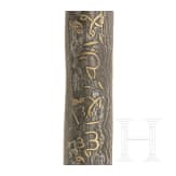 A machete with rattan handle and a kris blade, Borneo, circa 1900