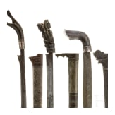 Three Malaysian golok, 19th century