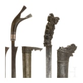 Three Malaysian golok, 19th century