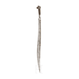 A brass-inlaid North African Flyssa knife, 19th century