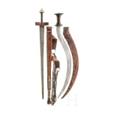 Two North African swords (a khaskara and a shotel), circa 1900