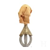 A Congolese club-knife (poto) with rattan-wrapped pommel