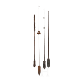 Four South Pacific ceremonial polearms