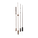 Four South Pacific ceremonial polearms