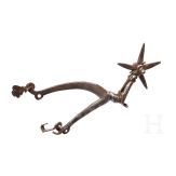 An elegant German wheeled spur, 17th century