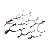 A small collection of spurs, 17th to 20th century