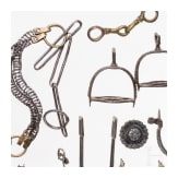 A collection of spurs and stirrups, 18th to 20th century