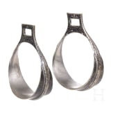 A pair of Indo-Persian stirrups, 19th century