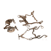 Three Middle European iron snaffles, 18th century