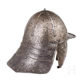 A German lobster-tailed helmet, circa 1630 and later