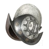 A back and white morion, collector's replica in the style of the 16th century